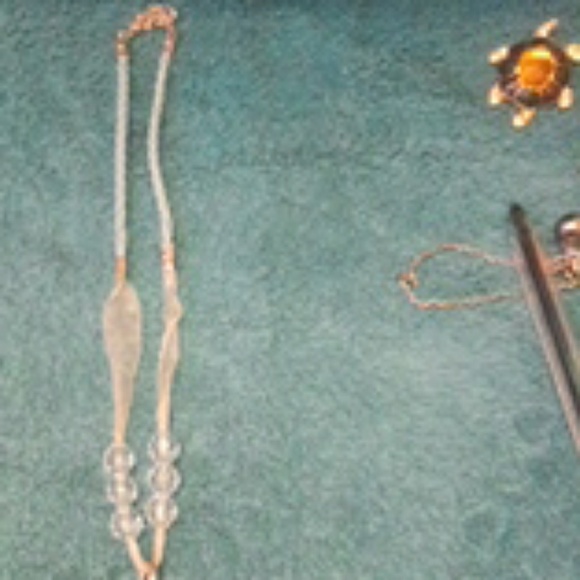 Baby Blue Silver Cross with Lace - Picture 3 of 3